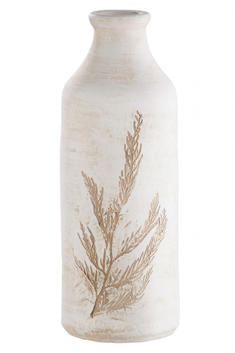Poza Vaza Grass, Ceramica, Alb Bej, 37x12 cm