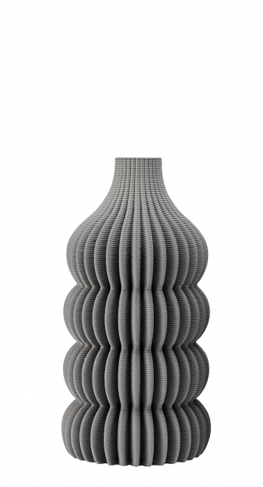 Vaza Ilsa, Ceramica, Gri, 11x11x20 cm
