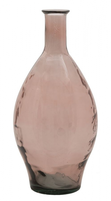 Vaza, JARRON, sticla reciclata, roz cm o 28x60 (fabricat in Spania)