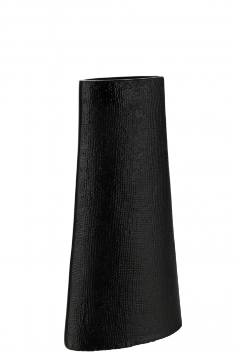 Vaza Jute, Aluminiu, Negru, 29x12x45 cm