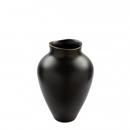 Vaza KALEA, Ceramica, Negru, 24x18 cm