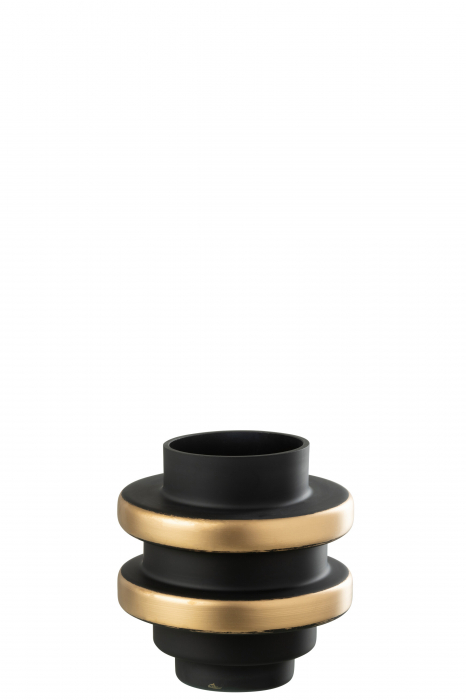 Vază, Kyle Sticlă, Neagra/Auriu, S, L 17.5| W 17.5| H 18.5 cm [1]