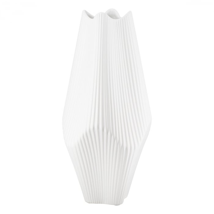 Vaza, Lapci, Ceramica, alba, PU 1, L. 15 cm, L. 15 cm, H. 30 cm [1]
