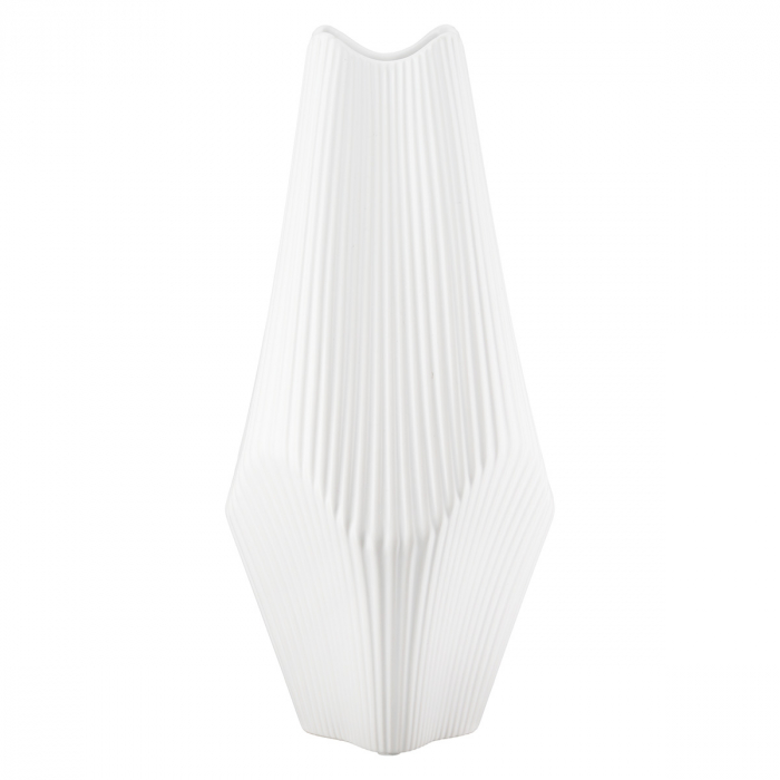 Vaza, Lapci, Ceramica, alba, PU 1, L. 15 cm, L. 15 cm, H. 30 cm [2]