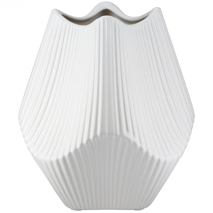 Vaza, Lapci, Ceramica, alba, PU 2, L. 15 cm, L. 15 cm, H. 18 cm [1]