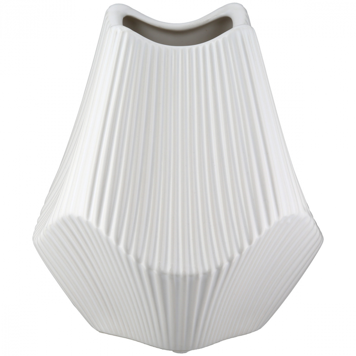 Vaza, Lapci, Ceramica, alba, PU 2, L. 15 cm, L. 15 cm, H. 18 cm [2]