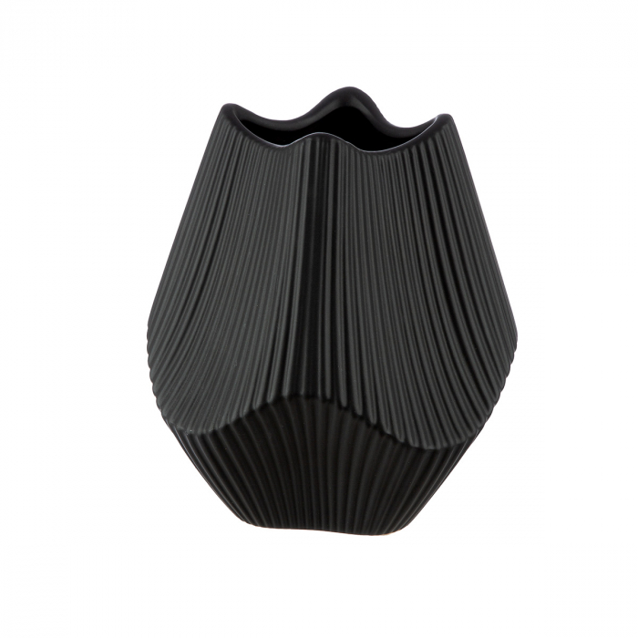 Vaza, Lapci, Ceramica, neagra, PU 2, L. 15 cm, L. 15 cm, H. 18 cm [1]
