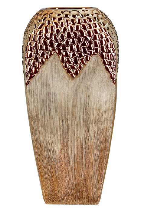 Vaza, "Lausanne", Ceramica, maro, culoare bronz, PU 2, L. 10 cm, l. 19 cm, H 38,5 cm [1]