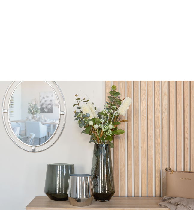 Vaza Linea, Sticla, Gri, 28x24 cm [3]