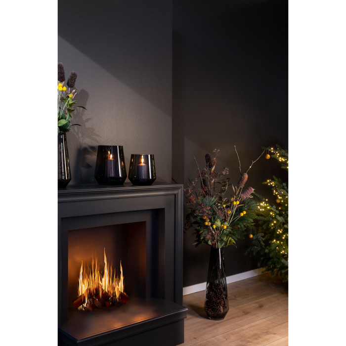 Vaza Linea, Sticla, Gri, 28x24 cm [4]