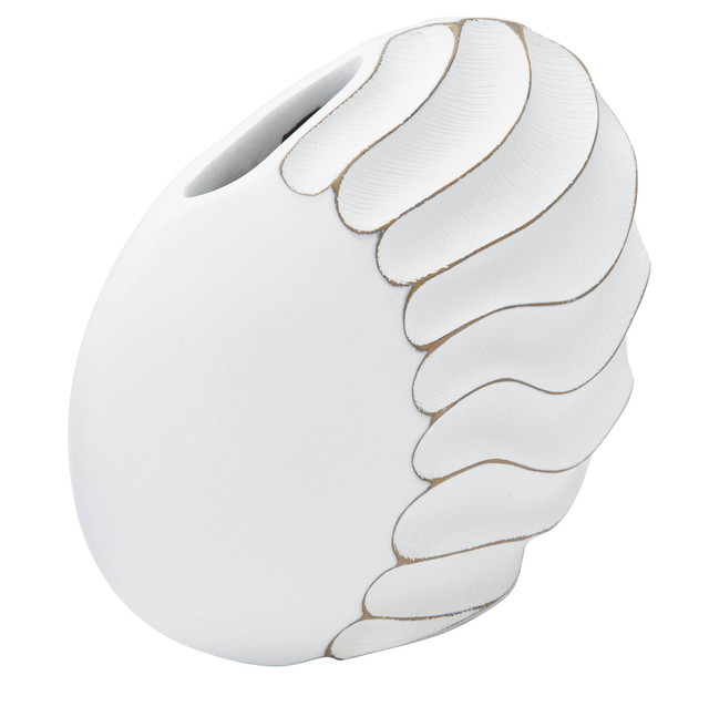 Vaza Lines, Rasina, Alb, 24.5x34x11.5 cm [3]
