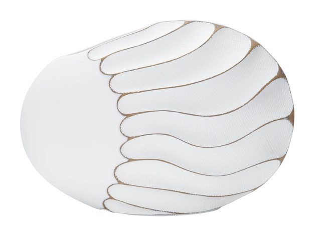Vaza Lines, Rasina, Alb, 24.5x34x11.5 cm [2]