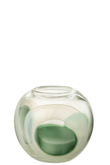 Vază, Livy Sticlă, Verde/Alb/Transparent S, L 20| W 20| H 18 cm [1]