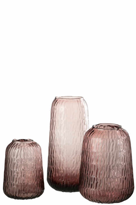 Vază, Lolita Sticlă, Roz M, L 15| W 15| H 30 cm [2]