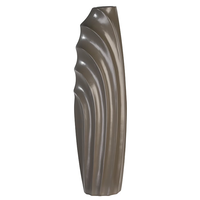 Vaza Lyra ceramica, gri mat, 74 cm