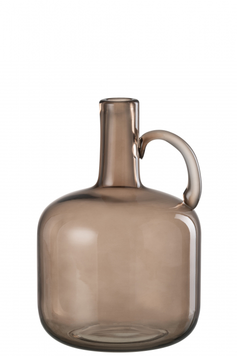 Vază, maner sticlă, Gri, L 16.5| W 16.5| H 24 cm [1]