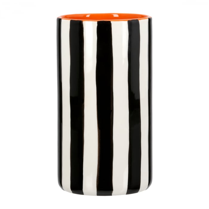 Vaza, Memphis, dungi, Ceramica, negru, alb, PU 8, H. 17 cm, D. 9 cm [1]