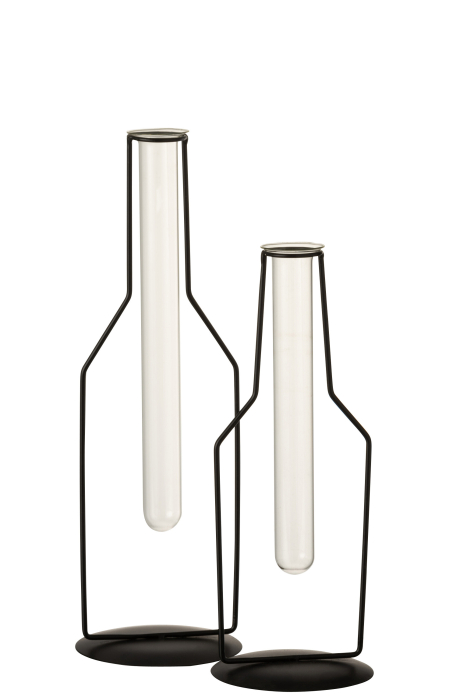 Vaza, Metal, Negru, 10.5x10.5x33 [3]