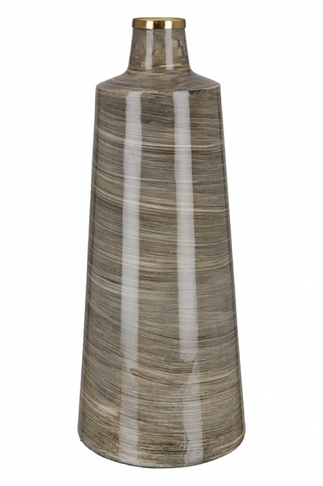 Vaza metalica conica Stripes