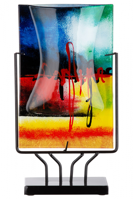 Vaza Mistral, Sticla, Multicolor, 9x20.5x38 cm image7