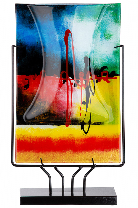 Vaza Mistral, Sticla, Multicolor, 9x27x47 cm image6