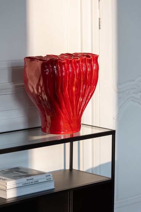 Vază, Multi Tube Wide Porțelan, Roșu, L 37| W 19.5| H 35.5 cm [3]