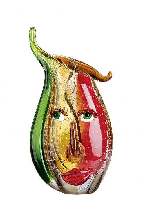 Vaza Musetto, sticla, multicolor, 17x31x7 cm [2]