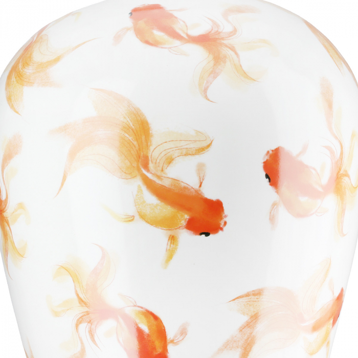 Vaza, Neon, Motiv peste, Ceramica, alba, PU 1, H. 30 cm, D. 20 cm [4]
