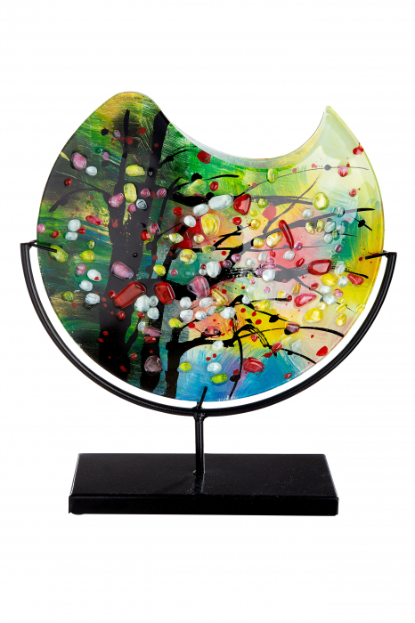 Vaza Nicosia, Sticla, Multicolor, 32x37x9 cm [3]