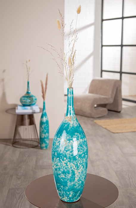 Vază, Obiect decorativ, „Actros”, Ceramică, verde, PU 2, H 50 cm, D 15 cm [4]