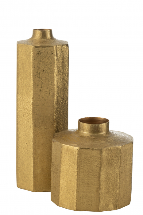 Vază, Octogon metal, Gold L, L 30| W 30| H 55 cm [2]