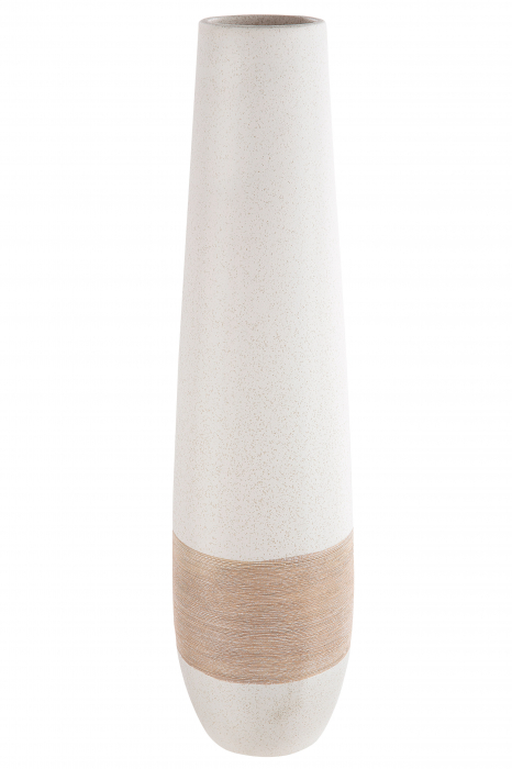 Vaza Olbia, Ceramica, Crem Maro, 56x15 cm