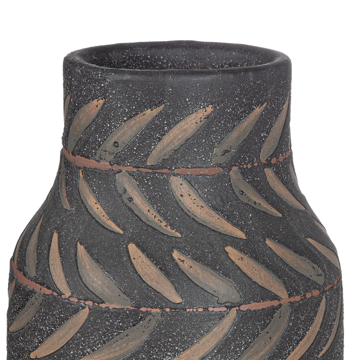 Vaza, „Oliva”, Ceramica, verde, negru, PU 3, H 26 cm, A. 13 cm [2]