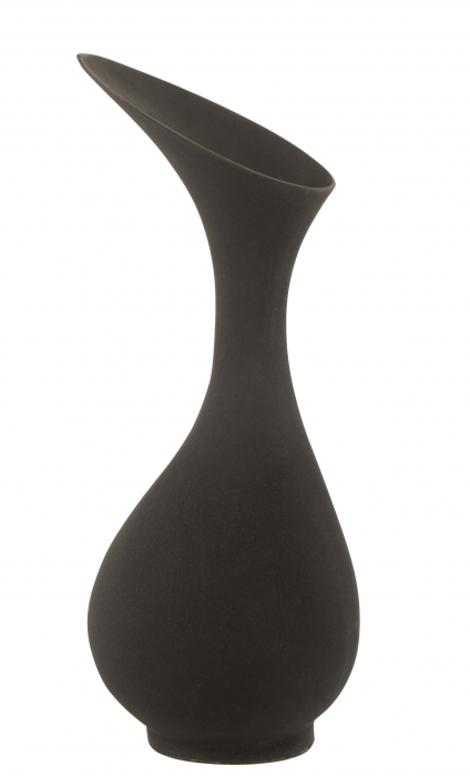 Vaza Olivia, Aluminiu, Negru, 26x26x60 cm