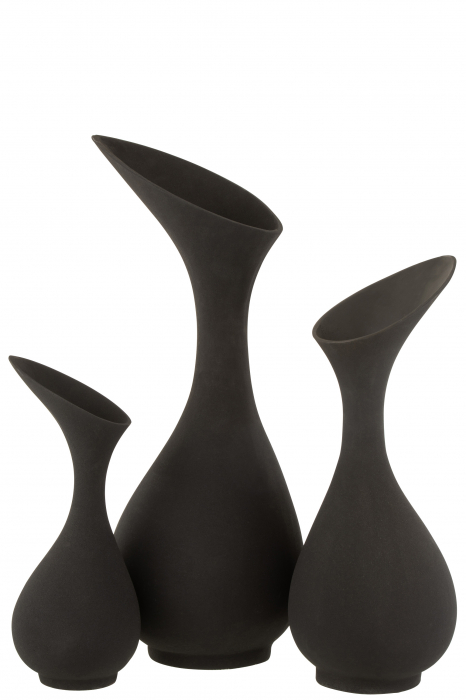 Vaza Olivia, Aluminiu, Negru, 32x30x77 cm [3]