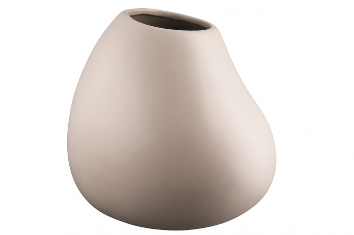 Vaza Organic, Ceramica, Alb, 21x19x19 cm