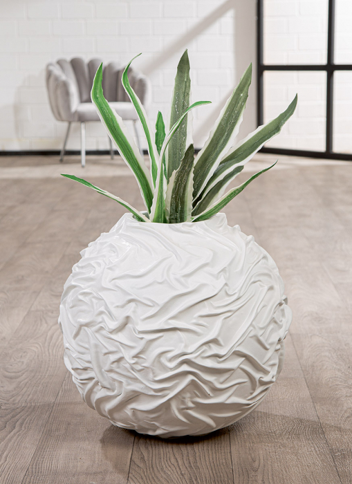 Vază, organică, rășină sintetică, albă, PU 1, H 48 cm, D 50 cm [3]