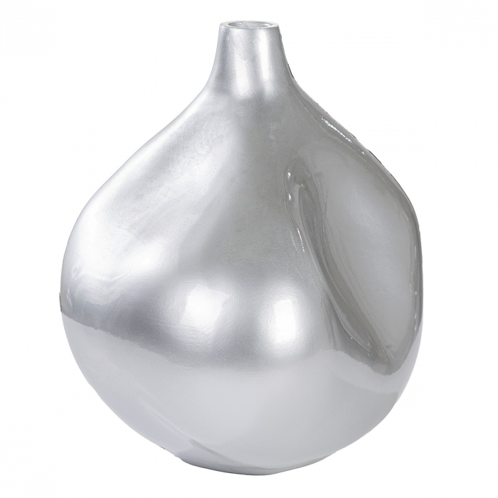 Vază, organică, rășină sintetică, argintie, PU 1, L. 25 cm, l. 37 cm, H 34 cm [2]
