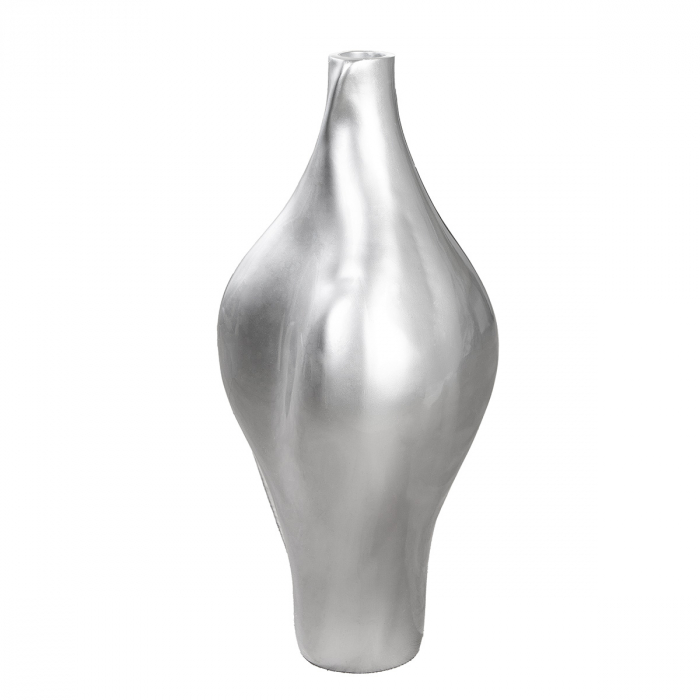 Vază, organică, rășină sintetică, argintie, PU 1, L. 28 cm, l. 38 cm, H 71 cm [2]