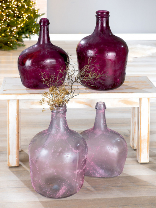 Vaza, PALIT, Sticla, Violet, 42X27 cm