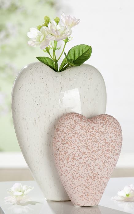 Vaza Passion, ceramica, bej roz, 15x19x12 cm