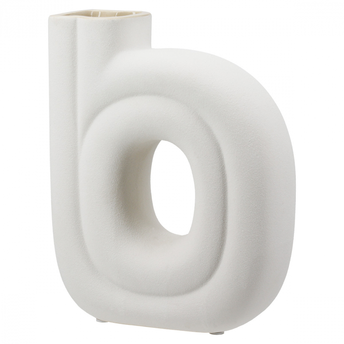 Vaza perforata, Oslo, Ceramica, alba, PU 4, L. 7,5 cm, L. 16,5 cm, H. 21 cm [1]