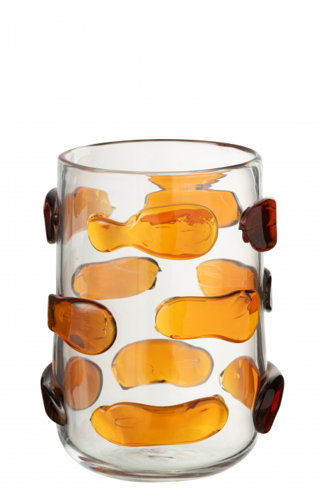 Vază, Pietricele Sticlă, Chihlimbar/Transparent S, L 17| W 17| H 23 cm [1]