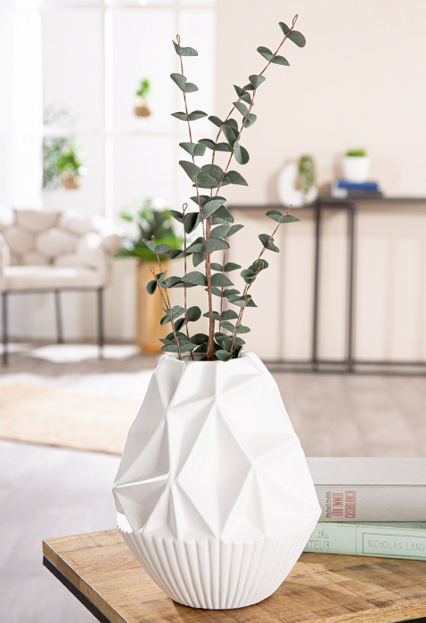 Vaza, Pisa, Ceramica, alba, PU 2, H. 24,5 cm, D. 21 cm [5]