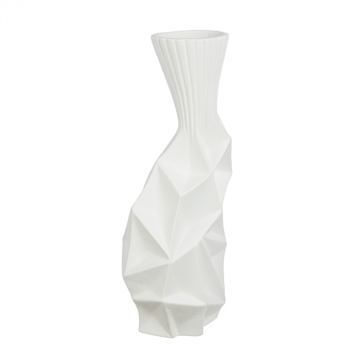 Vaza, Pisa, Ceramica, alba, PU 2, L. 15 cm, L. 18,5 cm, H. 44 cm [1]