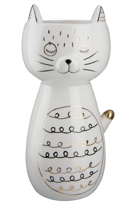 Vază Pisică din ceramică Sleepy Set 2 [3]