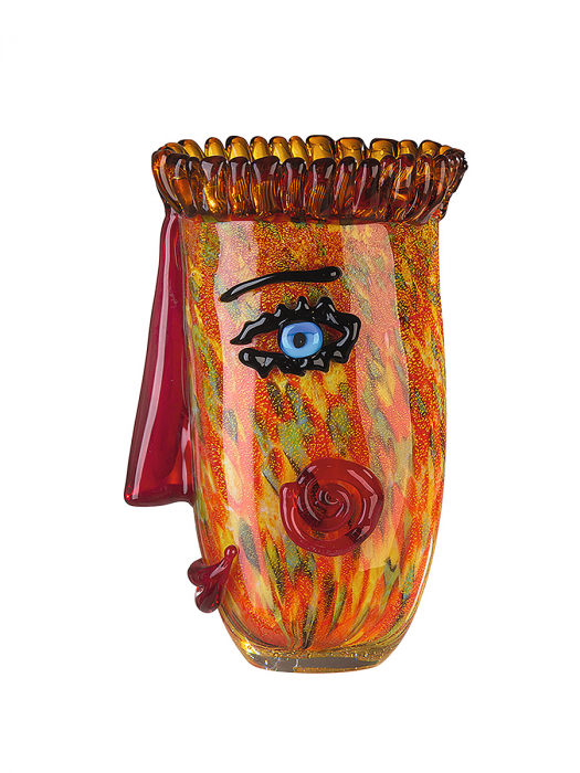 Vaza Punki, Sticla, Multicolor, 21x30x13 cm [3]