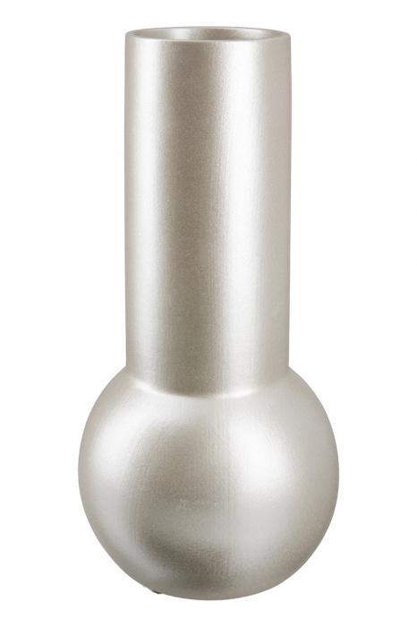 Vaza Quantum, Ceramica, Alb sidefat, 31x14 cm