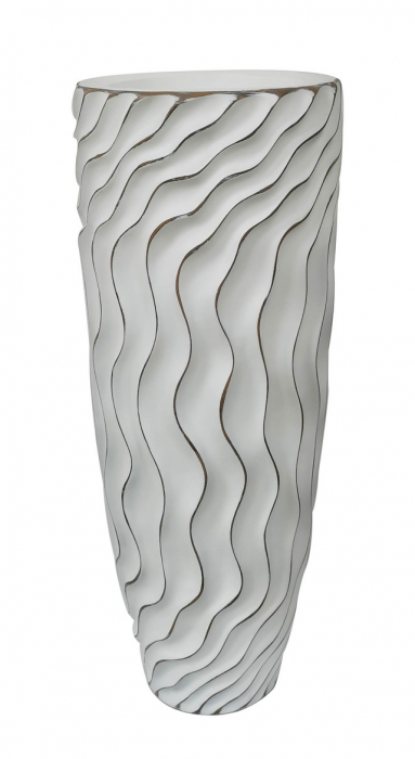 Vaza, Rasina, Alb, 90x35x35 cm [2]