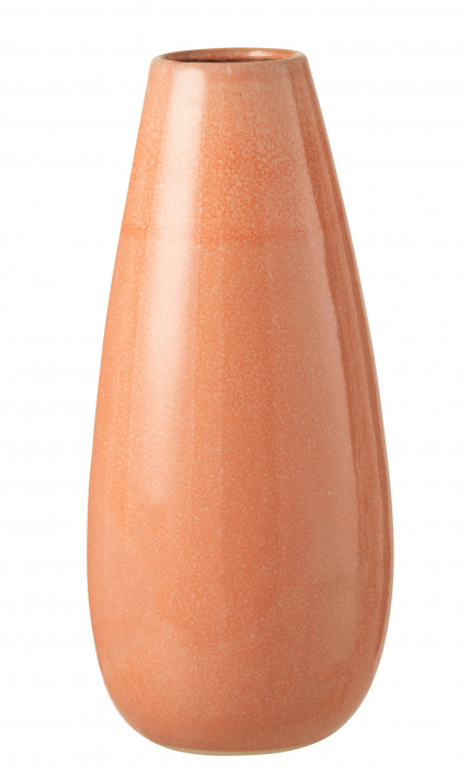Vaza Regular, Ceramica, Portocaliu, 22x22x48 cm